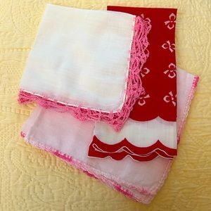 Vintage handkerchiefs Group of three